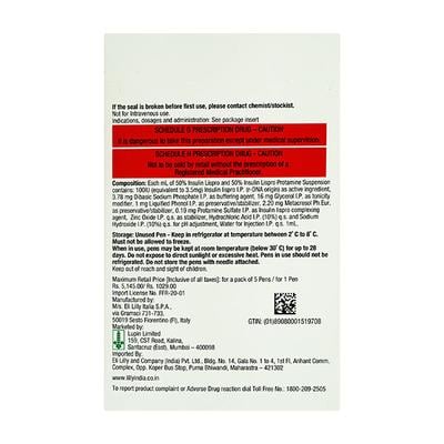 Eglucent Mix 50 Kwikpen 100IU Pen(Dispo) 1X3ml - Diabetes-Ins