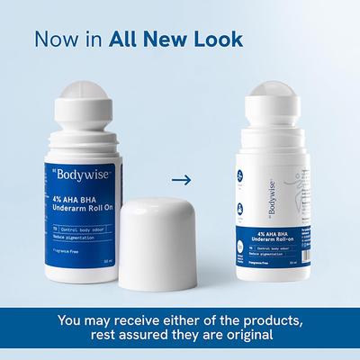 Be Bodywise 4% AHA BHA Underarm Roll On - Fragrance Free 50 ml - Women Deodorants/Roll-Ons