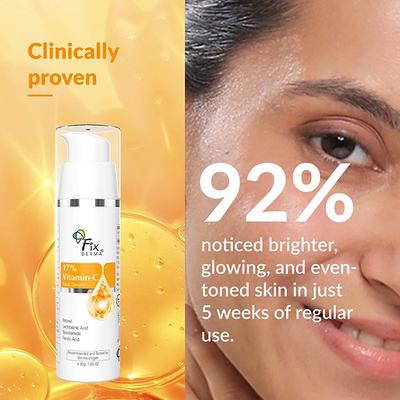 Fixderma 17% Vitamin C Face Serum for Glowing Skin Anti Aging Night Face Serum 30 gm - Face Serum