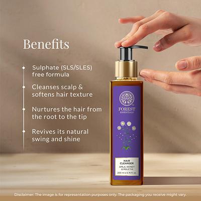 Forest Essentials Hair Cleanser Amla, Honey & Mulethishampoo 200 ml - Shampoos