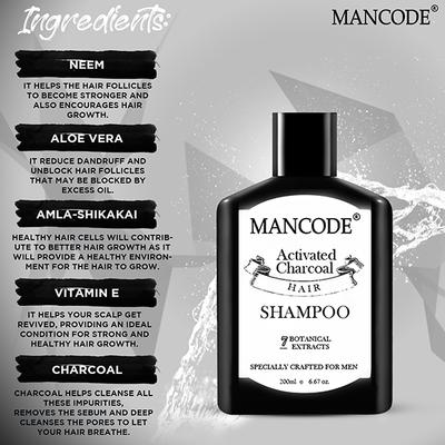 Mancode Charcoal Shampoo 200 ml - Shampoos