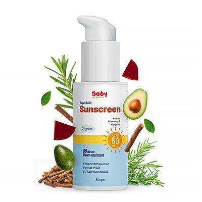 Ayurshild Sunscreen SPF 50 & PA +++ for Kids (2+ years) 50 g - Baby Skin Care