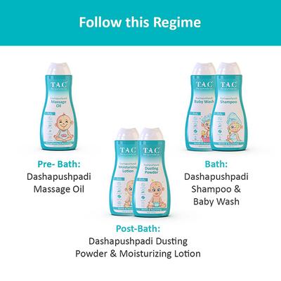 T.A.C - The Ayurveda Co. Dashapushpadi Massage Oil with 10 Sacred Flowers Strengthening & Nourishing 150 ml - Baby Skin Care