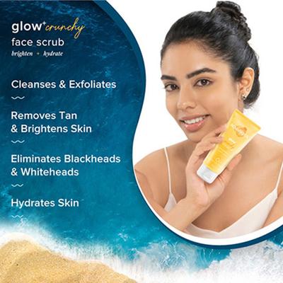 Aqualogica Glow Plus Crunchy Face Scrub 100 ml - Scrubs & Exfoliants