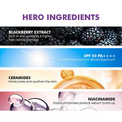 Conscious Chemist Berry Bright Sunscreen SPF 50 PA ++++ UVA/UVB Light weight Non-Greasy 20 g - Face Sunscreen