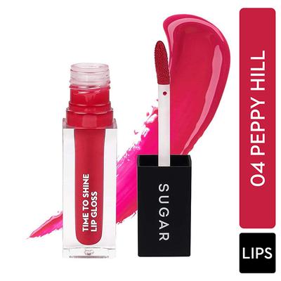 SUGAR Cosmetics Time To Shine Lip Gloss - 04 Peppy Hill 4.5 ML - Lip Glosses