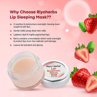 Riyo Herbs Lip Sleeping Mask - Berry 10 gm - Masks & Peels