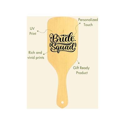 Allure Personalised Paddle Hair Brush Bride Squad Print 1's - Hair Brushes
