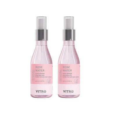 VITRO I AM NATURAL Premium Gulab Jal (Rose Water) Spray (Pack of 2) 400 ml - Face Mists