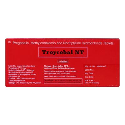 TROYCOBAL NT Tablet 10's - Neuropathic Pain-Dru
