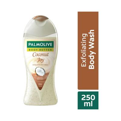 Palmolive Coconut Joy Body Wash Creme Based Exfoliating Body Scrub Based Bodywash Bottle 250 ml - Shower Gels & Body Wash