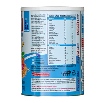 Nutribray Braylac Cereal Wheat Apple (From 6 to 24 Months) Powder 300 gm - Nutrition Supplements