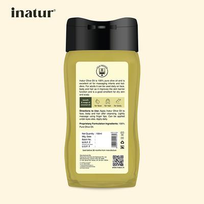Inatur Cold Pressed - Olive Oil Pure& Natural 100Ml - Massage Oils