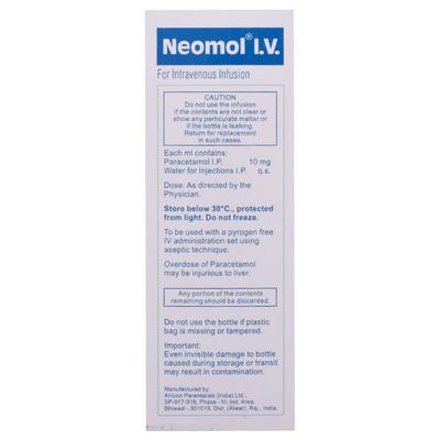 NEOMOL I.V Infusion 100ml - Pain relief-Ano