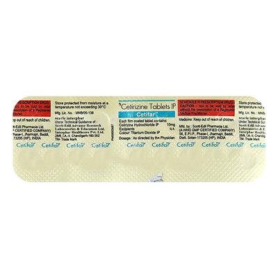 CETIFAR Tablet 10's - Allergies-Ant