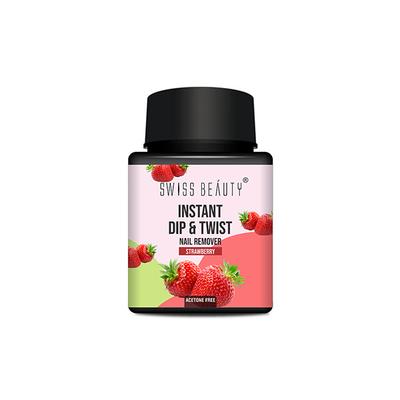 SWISS BEAUTY Instant Dip & Twist Nail Paint Remover (Strawberry) 80 ml - Nail Polish