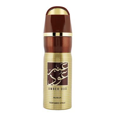 NUSUK Amber Oud Deodorant For Men, ,Perfumed Body Spray 200 ml - Men Deodorants/Roll-Ons