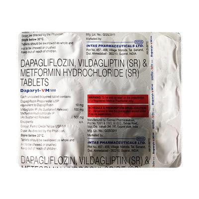 DAPARYL VM 500 Tablet 15's - Diabetes-Ant