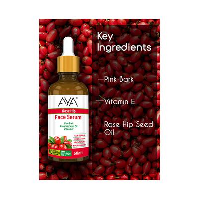 Aya Rosehip Face Serum For Skin Repair, Hydration, Brightening & Nourishment, No Mineral Oil 50 ml - Face Serum