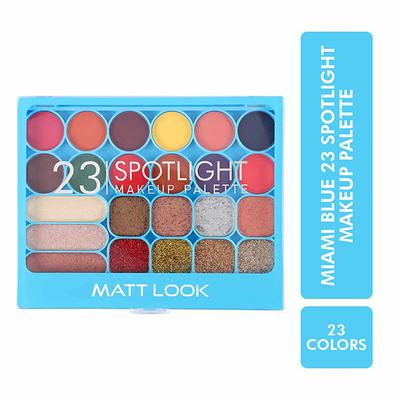 Matt Look Miami Blue 23 Spotlight Makeup Palette, Multicolor - 01 35 gm - Face Palettes