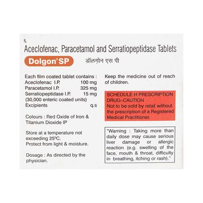 DOLGON SP Tablet 10's - Pain relief-Nsa