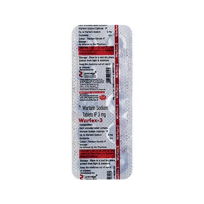 WARFEX 3 Tablet 10's - Blood Clot-Ant