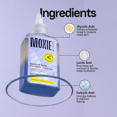 Moxie Beauty Anti-Dandruff Pre-wash Treatment Exfoliant For Flake-Free, Refreshed Scalp 100 ml - Hair Serums