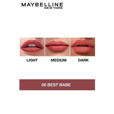 Maybelline New York Sensational Liquid Matte Lipstick 06, Best Babe 7ml - Liquid Lipsticks