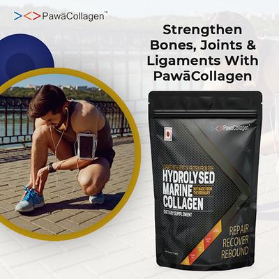PawaCollagen Hydrolysed Marine Collagen Dietary Supplement Powder (Pack of 15s x 5 gm) - Hair & Skin
