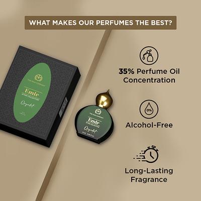 The Man Company 100% Alcohol-Free Attar Perfume for Men Qayadat Emir Collection 12 ml - Men Perfumes (Edt/Edp)