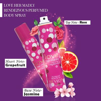 Revlon Love Her Madly Perfumed Body Spray - Rendezvous 100 Ml - Women Deodorants/Roll-Ons