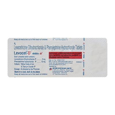 LEVOCET D+ Tablet 10's - Cough And Cold-Cou