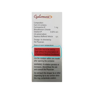 Cyclomune 0.1% Eye Drops 3ml - Eye conditions-Oph