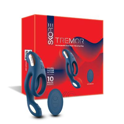 Skore Tremor Rechargeable Dual Motor Vibrating Ring 1's - Massagers And Vibrators