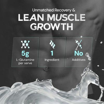 Nutrabay Pure 100% L-Glutamine Amino Acid - Unflavoured 250 gm - Amino Acids