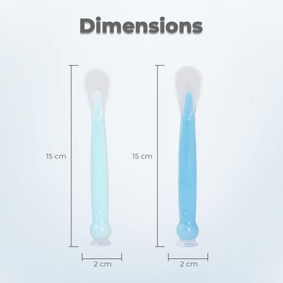 R for Rabbit Safe Feed Silicon Spoon - Blue 1's - Feeding & Nursing