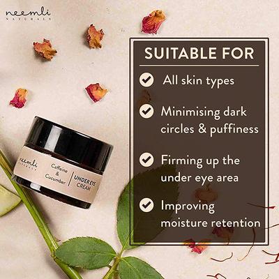 Neemli Naturals Caffeine & Cucumber Under Eye Cream 15 ml - Under Eye Creams & Serums