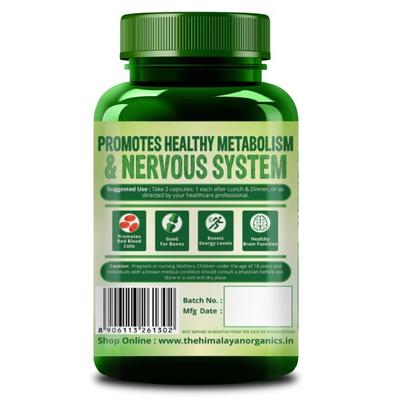 Himalayan Organics Plant Based Vitamin B12 Vegetarian capsule 120's - Multi-Vitamins