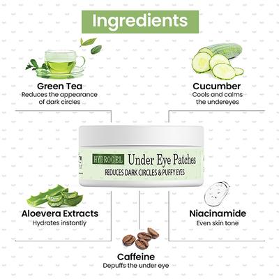 Tnw The Natural Wash Hydrogel Under Eye Patches with Green Tea and Cucumber 30's - Dark Circle & Wrinkle Busters