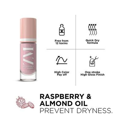 Zayn & Myza Breathable Nail Enamel With Raspberry & Almond Oil, Mauve Cheesecake 6 ml - Nail Polish