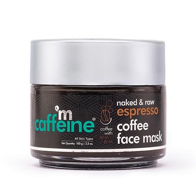 mCaffeine Espresso Coffee Face Mask with Natural AHA & BHA for Exfoliation & Pore Tightening 100 gm - Masks & Peels