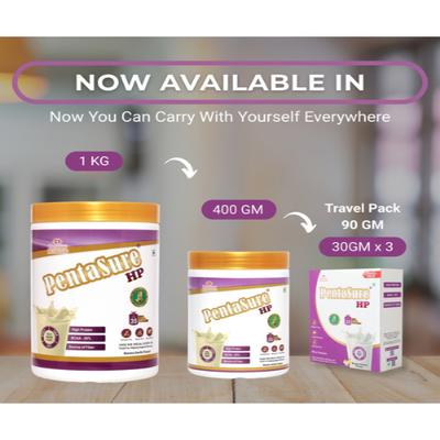 Penta Sure HP 100% Whey Protein Banana & Vanilla Flavour 1 kg - Whey Proteins