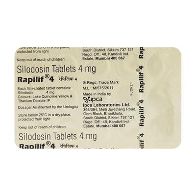 RAPILIF 4 Tablet 15's - Bladder And Prostate Disorders-Dru