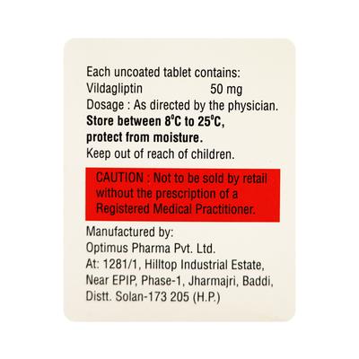 VILNIP 50mg Tablet 15's - Diabetes-Ant