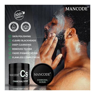 Mancode Face Scrub - Charcoal 100 gm - Face Scrubs