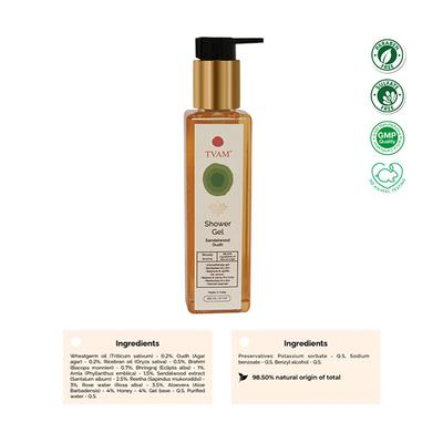 Tvam Shower Gel - Sandalwood 200 ml - Shower Gels & Body Wash