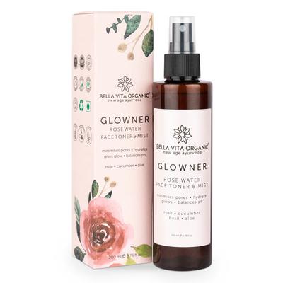 Bella Vita Organic Glowner Rose Water Face Toner & Mist 200 ml - Face Mists