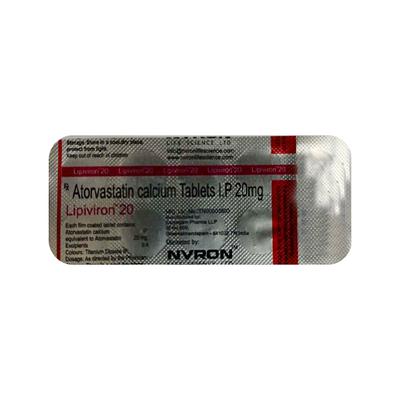 LIPIVIRON 20mg Tablet 10's - High Cholesterol-Dys