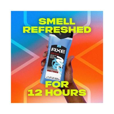 Axe Sports Blast 3 In 1 Body Face & Hair Wash for Men Long-Lasting Fragrance 400 ml - Shower Gels & Body Wash