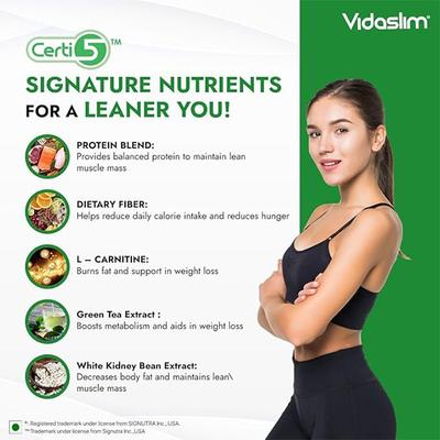 Vidaslim Meal Replacement Protein Health Shake Powder - Caffe Latte (Refill Pack) 500 g - Protein Drink